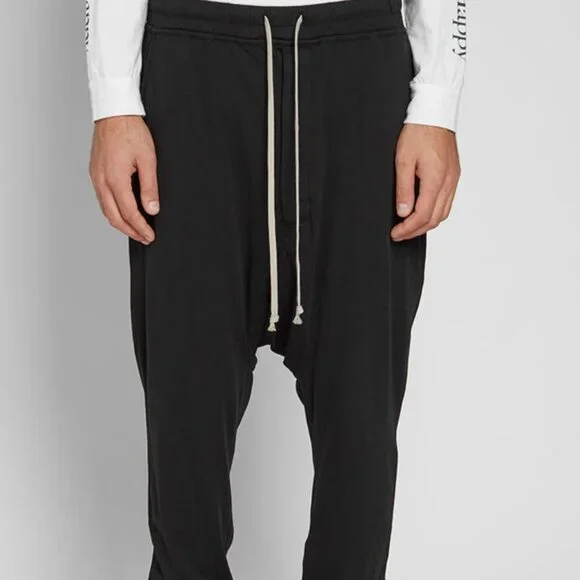 Rick Owens DRKSHDW BLACK drawstring lounge pants - Picture 4 of 15